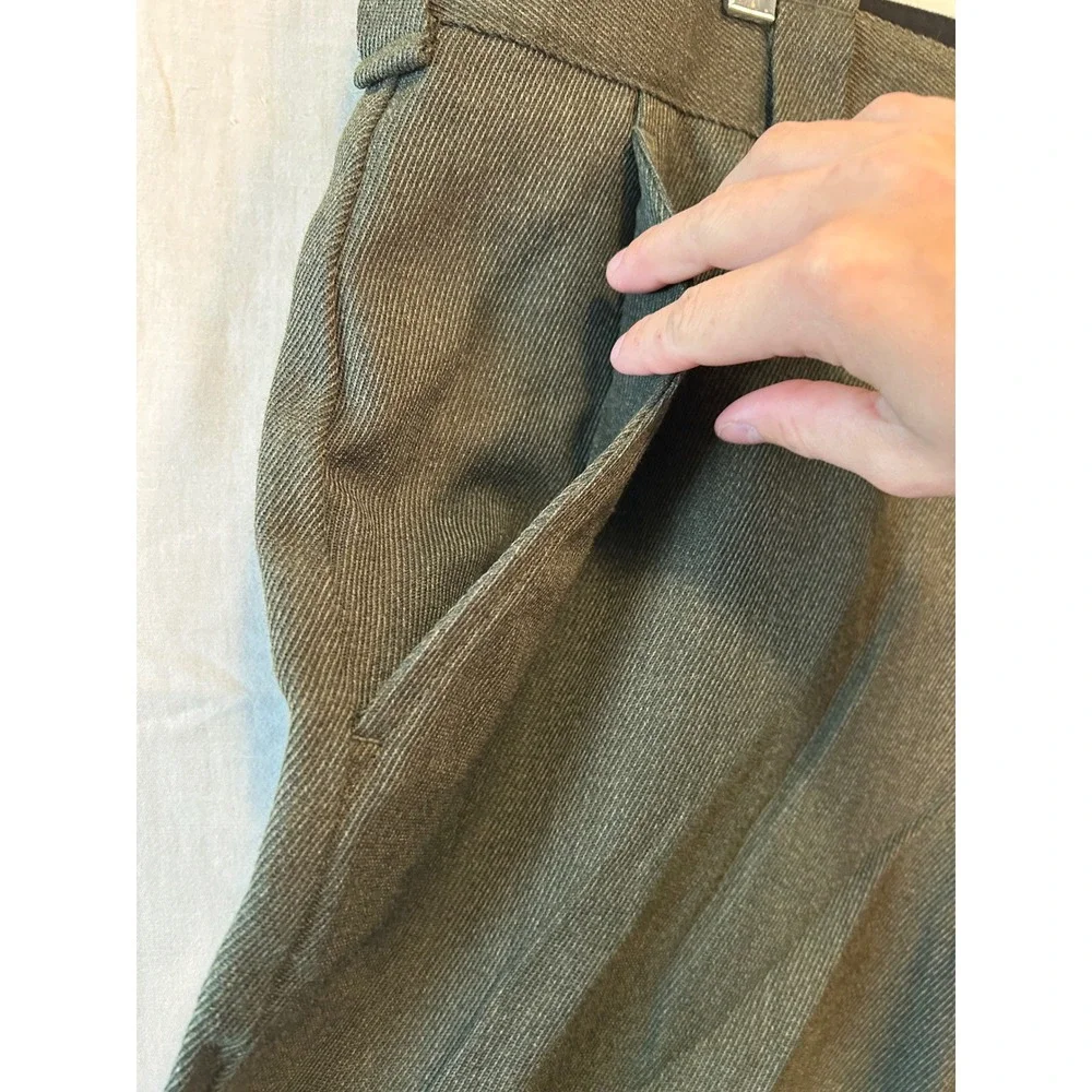 Cabelas Outdoor Gear Mens 38 100% Wool Pants Olive Green Hunting Trousers 2753